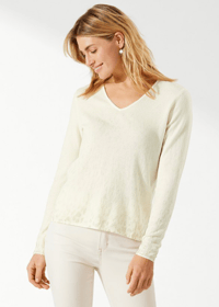 Image 2 of Tommy Bahama Serena Ombré Foil Leopard V-Neck Sweater