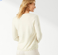 Image 3 of Tommy Bahama Serena Ombré Foil Leopard V-Neck Sweater