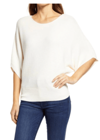 Image 3 of Bonita Kimono-Sleeve Boatneck Sweater