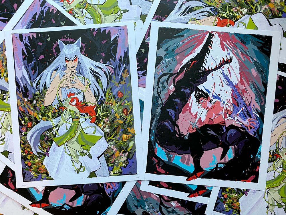 Image of Kurama and Hiei Digital Print