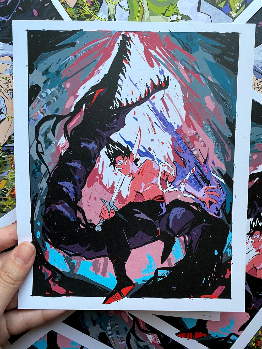 Image of Kurama and Hiei Digital Print