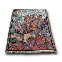 Crompocalypse woven tapestry blanket
