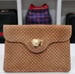 Image of Vtg. Gucci Tan "G" Square Monogram Clutch