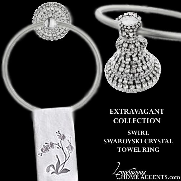 Image of SWIRL Swarovski Crystal Towel Ring