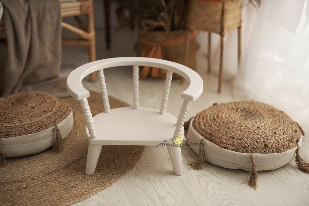 Image of « wooden chair in cream color - pre order »