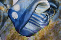 Image 2 of Indigo / Shibori / Silk scarf