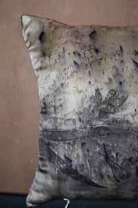 Image 1 of Hand embroidered / Eco printed / Silk pillowcase