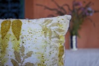 Image 2 of Eco printed / Hand embroidered / Silk pillowcase