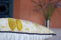 Image 3 of Eco printed / Hand embroidered / Silk pillowcase