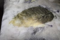 Image 4 of Silk pillowcase / Eco printed / Hand embroidered 