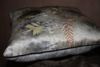 Image 3 of Silk pillowcase / Eco printed / Hand embroidered 