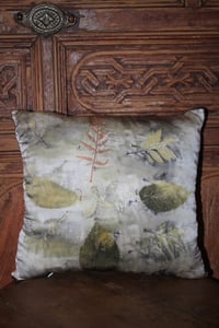 Image 1 of Silk pillowcase / Eco printed / Hand embroidered 