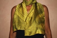 Image 1 of Shibori / Green / Indigo / Silk scarf