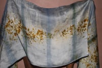 Image 2 of Botanically printed / Indigo / Silk scarf