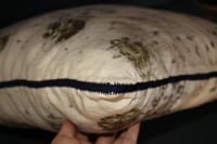 Image 1 of Botanically printed / Hand embroidered / Linen pillowcase