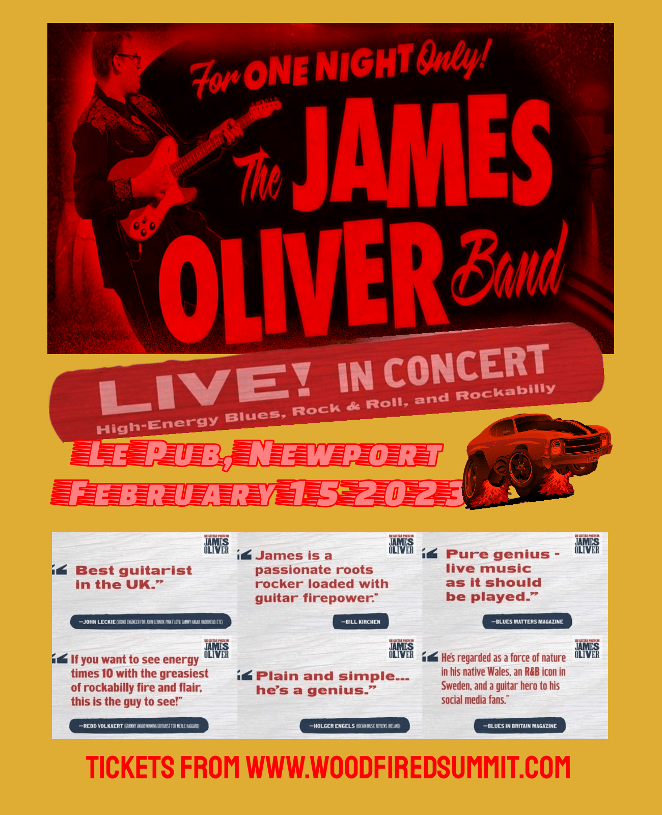 Image of James Oliver Band. Le Pub, Newport Feb 15 2023