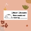 Absent/Incomplete Stamp