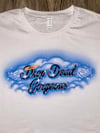 'Drop Dead Gorgeous' Airbrush Oversized Crop Tee
