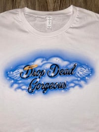 Image 2 of 'Drop Dead Gorgeous' Airbrush Oversized Crop Tee