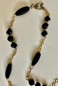 Image 3 of Black Onyx necklace on gold chain