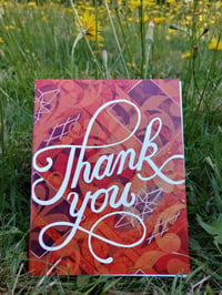 Red Pattern Thank You | Greeting Cards