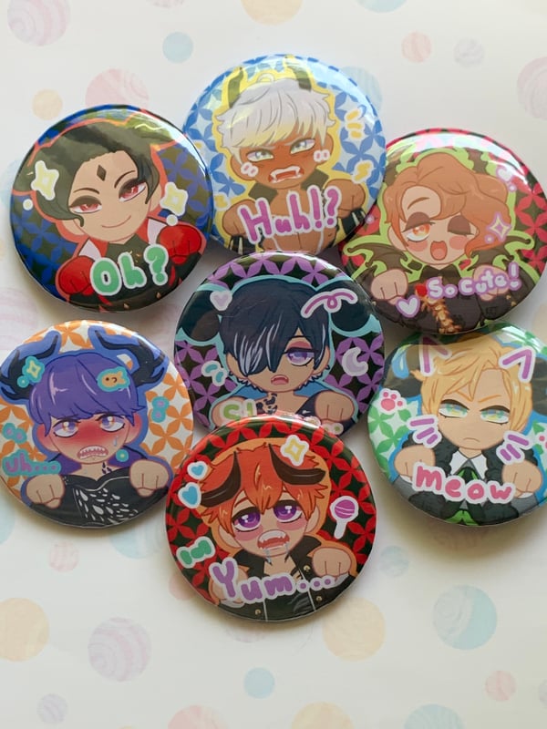 Image of Scented Obey me Demon brothers buttons