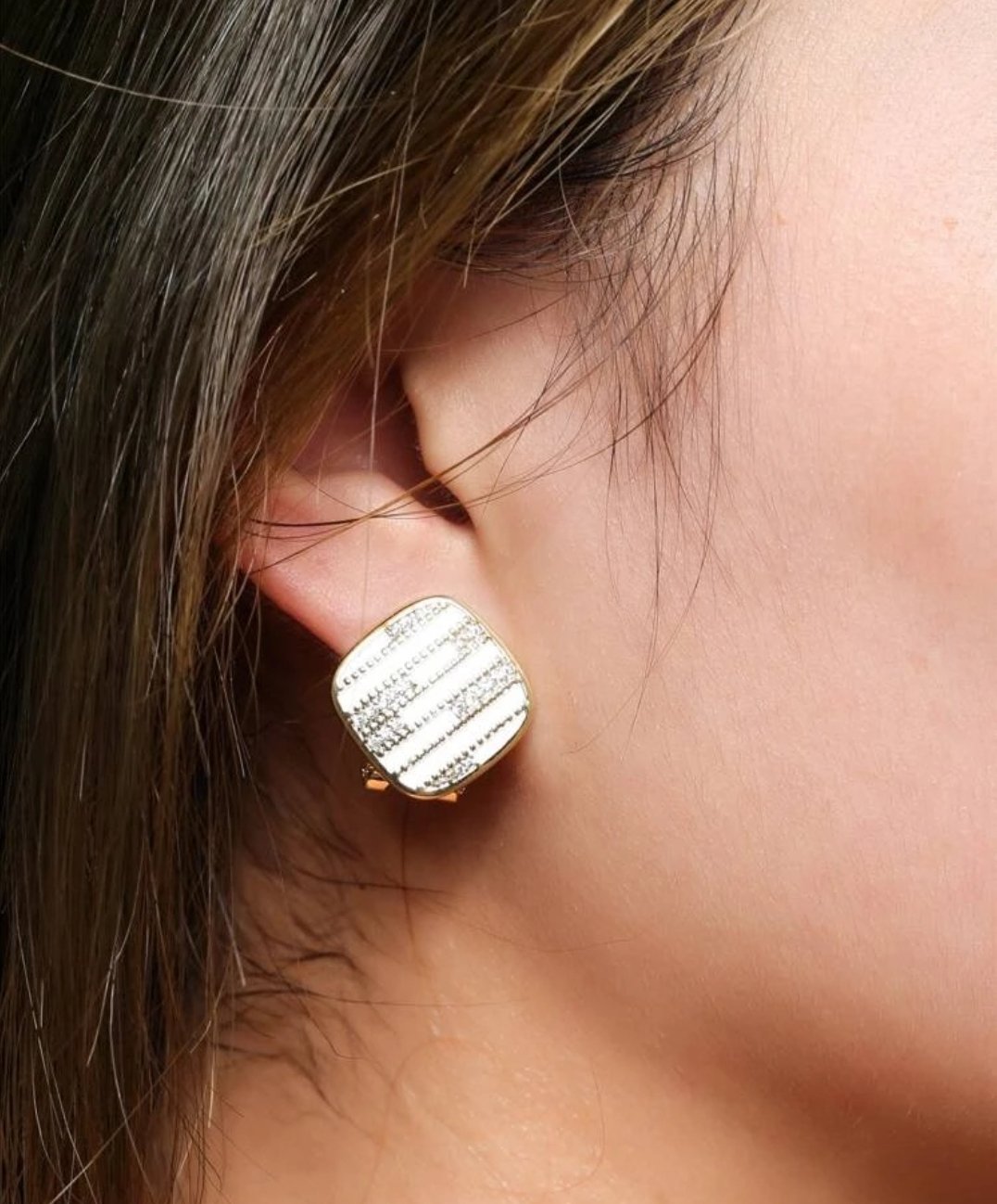 Image of Zircon and Enamel Earrings