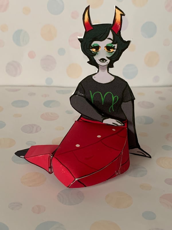 Image of Printable DIY sitting Kanaya Homestuck paper craft