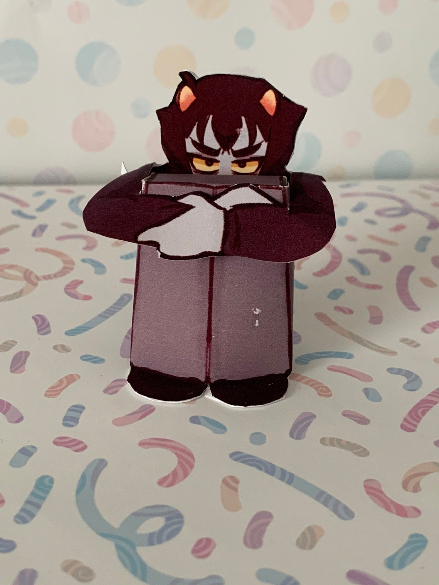 Image of Printable DIY sitting Karkat Homestuck paper craft