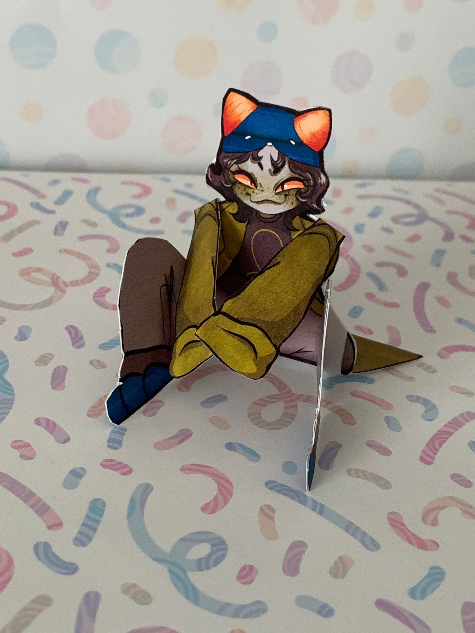 Image of Printable DIY sitting nepeta Homestuck paper craft