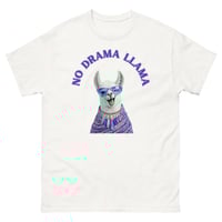 Image 2 of Unisex classic tee, No Drama Llama Funny Cute Llama with Sunglasses