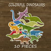 Assorted Colorful Dinosaur Stickers (10 Pack)