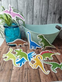 Image 2 of Assorted Colorful Dinosaur Stickers (10 Pack)