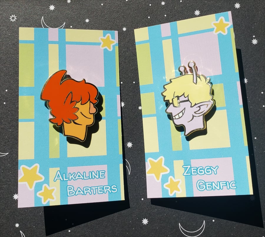Alkaline and Zeggy - Enamel Pins