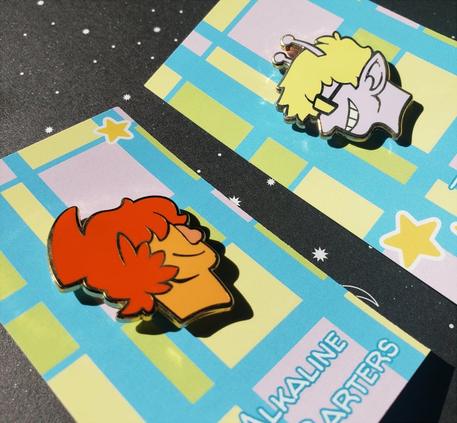 Alkaline and Zeggy - Enamel Pins