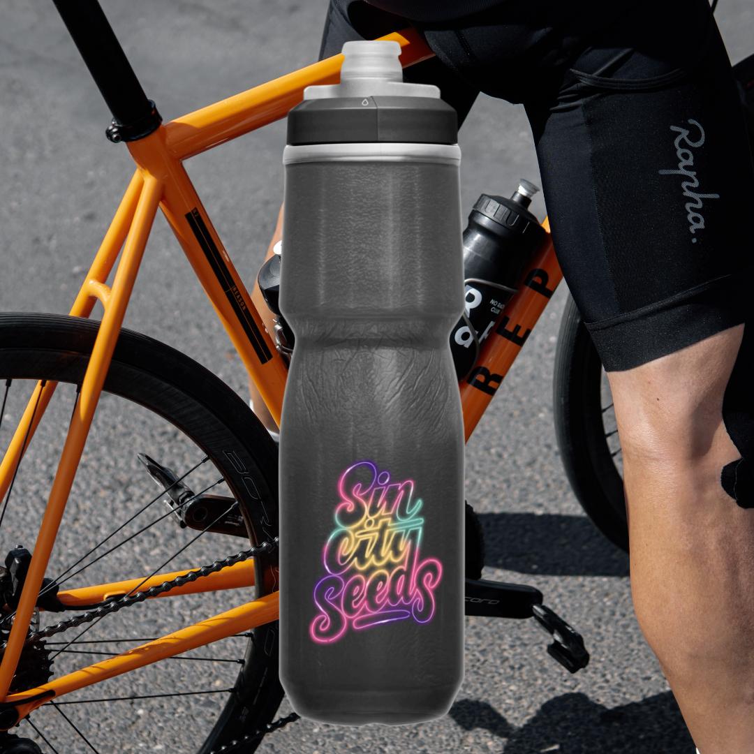 CamelBak Podium Chill Insulated 24oz Bike Bottle – Keeps Water Cold, Fits Most Bike Cages (Coral Sunset)