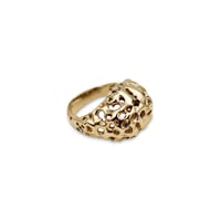 Image 1 of 14k Solid Gold Coral Ring