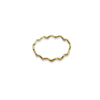 Image 1 of Solid 14k Gold Wavey Stackable Ring