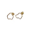 14k Solid Gold Puddle Stud, Minimal Jewelry, Solid Gold Studs, Earrings
