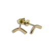 14k Solid Gold Angle Studs, Minimal Jewelry, Solid Gold Studs, Hypoallergenic