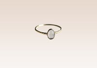 Image 2 of Moonstone 14k Solid Gold Stackable Yellow Gold Ring