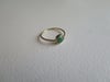 Genuine Jade Cabochon 14k Yellow Gold Hand Made Solid Gold Stackable Minimalist Ring