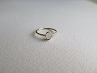 Image 3 of Moonstone 14k Solid Gold Stackable Yellow Gold Ring