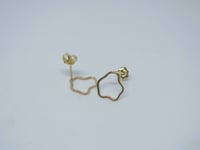 Image 3 of 14k Solid Gold Puddle Stud, Minimal Jewelry, Solid Gold Studs, Earrings