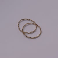 Image 3 of Solid 14k Gold Wavey Stackable Ring