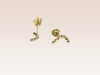 14k Solid Gold Braided Stud, Braided Gold, Minimal Jewelry, Solid Gold Studs, Earrings