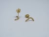 14k Solid Gold Braided Stud, Braided Gold, Minimal Jewelry, Solid Gold Studs, Earrings