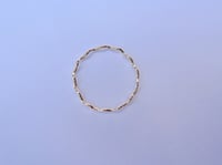 Image 5 of Solid 14k Gold Wavey Stackable Ring
