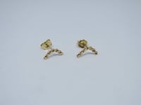 Image 4 of 14k Solid Gold Braided Stud, Braided Gold, Minimal Jewelry, Solid Gold Studs, Earrings
