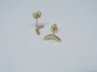 Image 3 of 14k Solid Gold Angle Studs, Minimal Jewelry, Solid Gold Studs, Hypoallergenic
